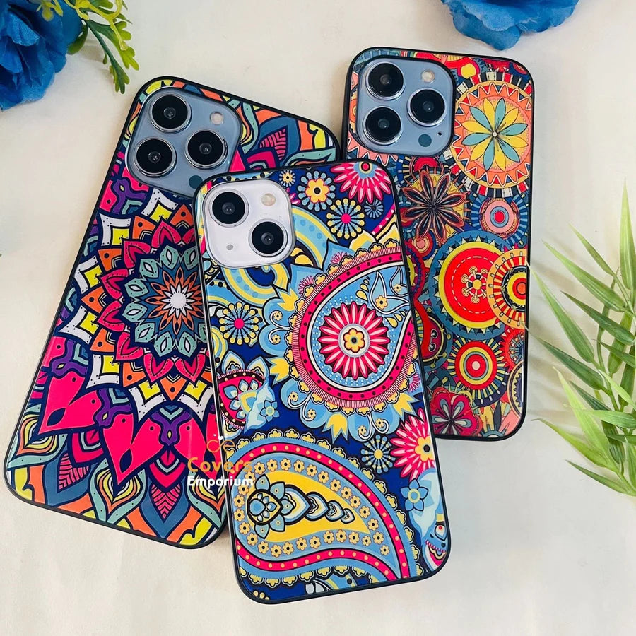 Mandala Designer Glass Cases