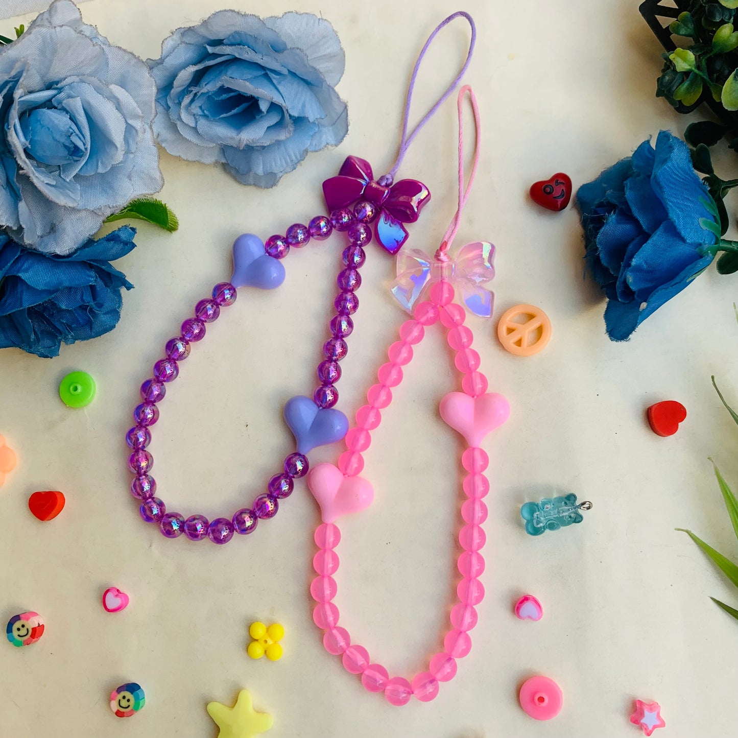 Beautiful Purple or Pink heart charm