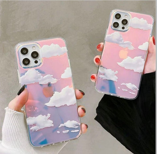 Shimmering Holographic Cloud phone case