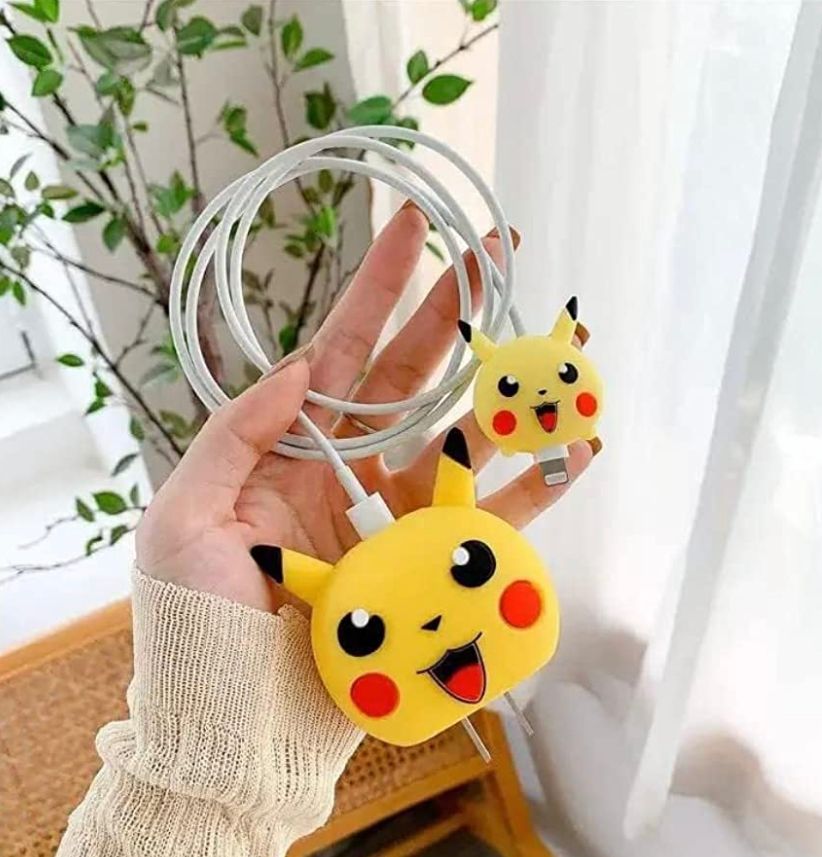 IPhone 18W 20W 3d Silicone Cartoon Charger Protective Case – Pikachu