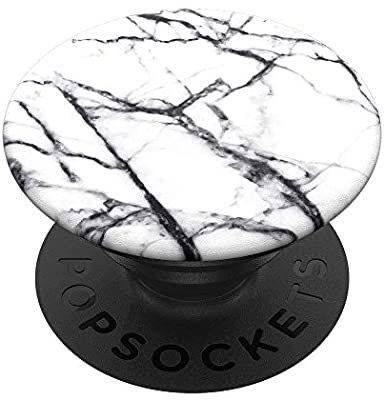 White Marble Mobile Pop Socket