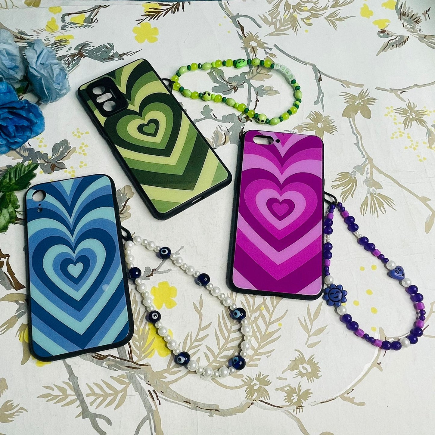 New Y2K series glass phone cases with Charm