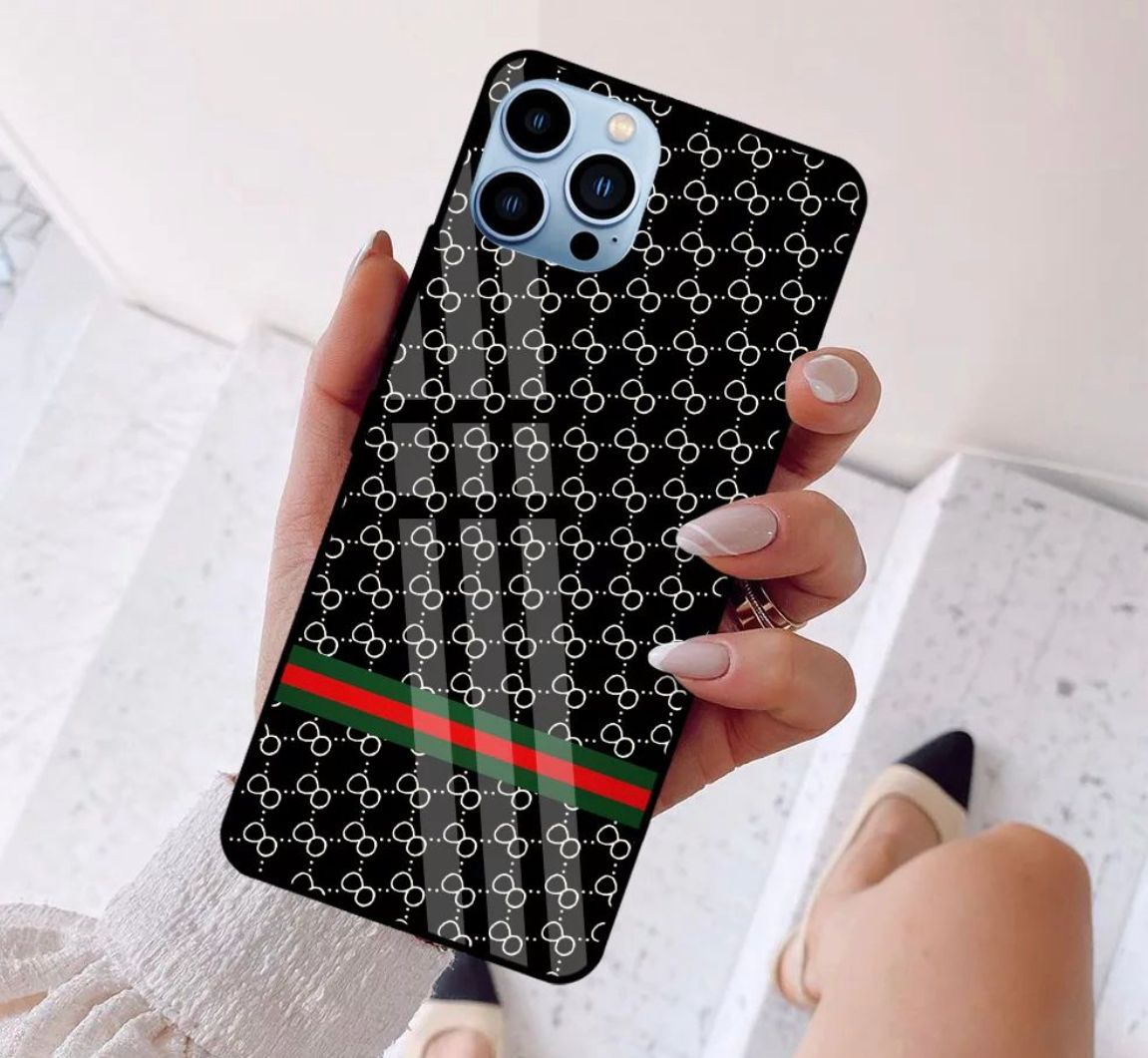 Branded Texture Real Glass Case