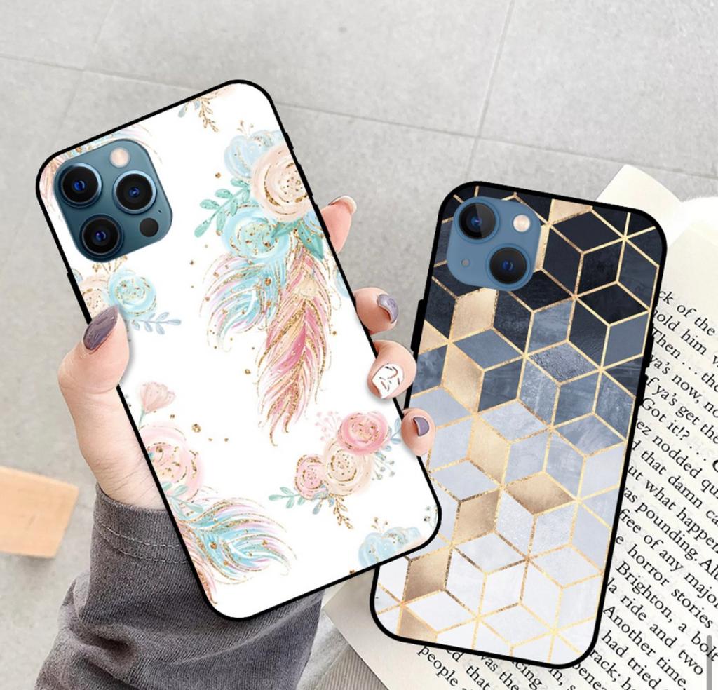 Floral or Geometric pattern glass case