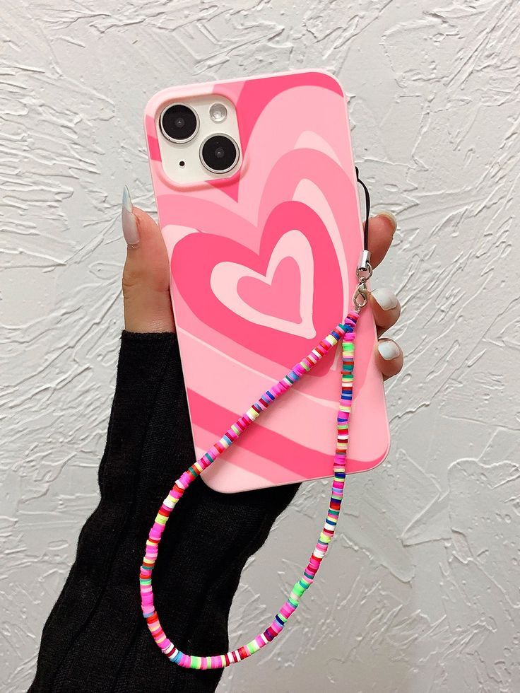 New Pink Y2K glass cases with Charm