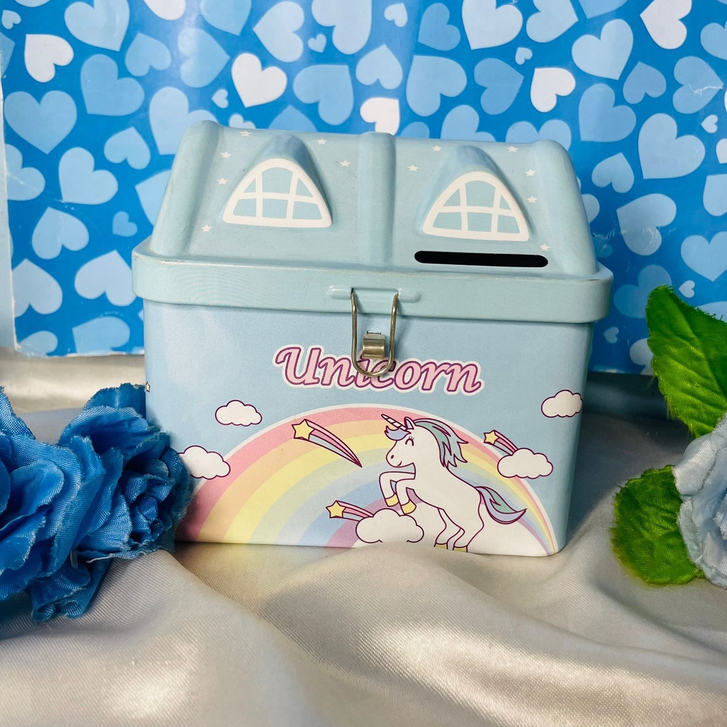 Unicorn Blue Piggy Bank