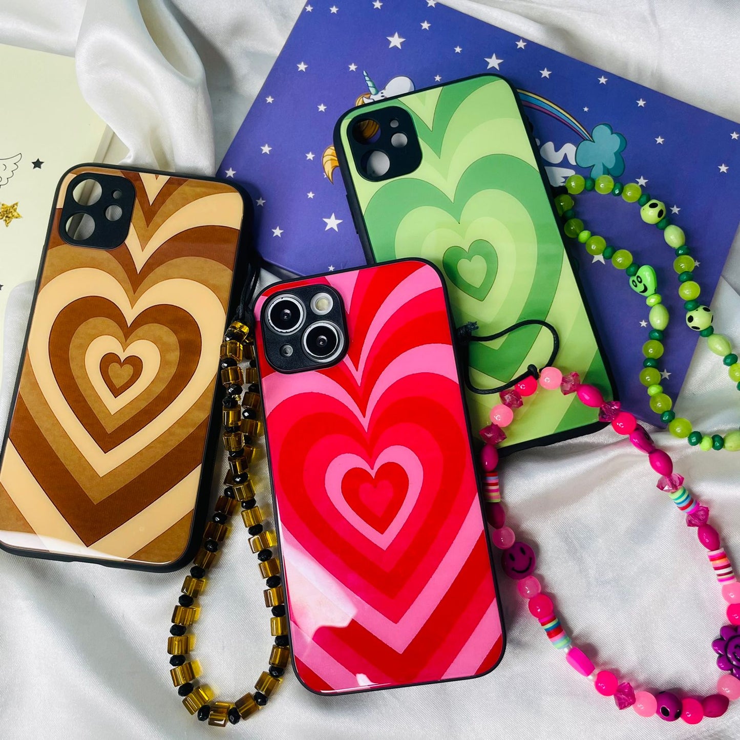 Y2K Heart Case with beautiful charm