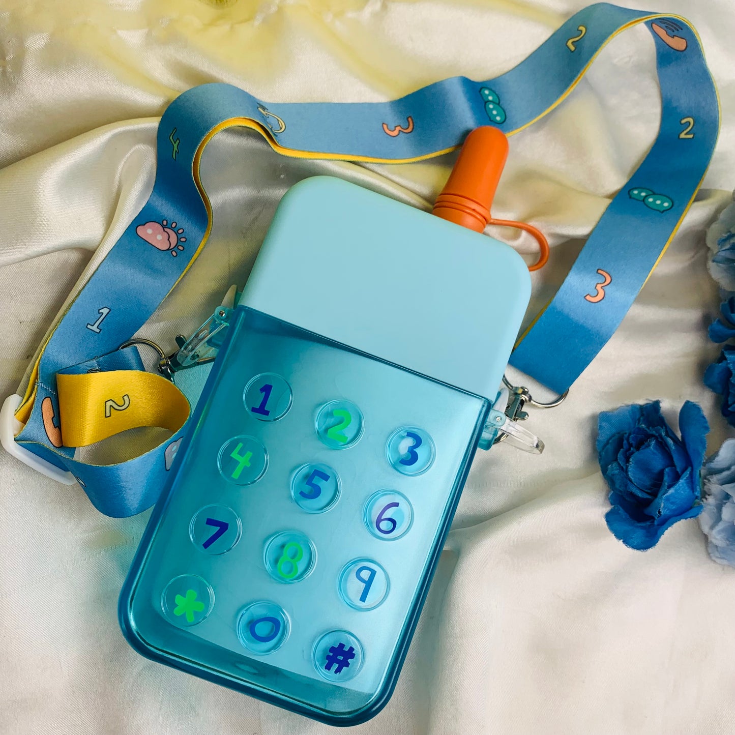 Blue Phone water Bottle for kids