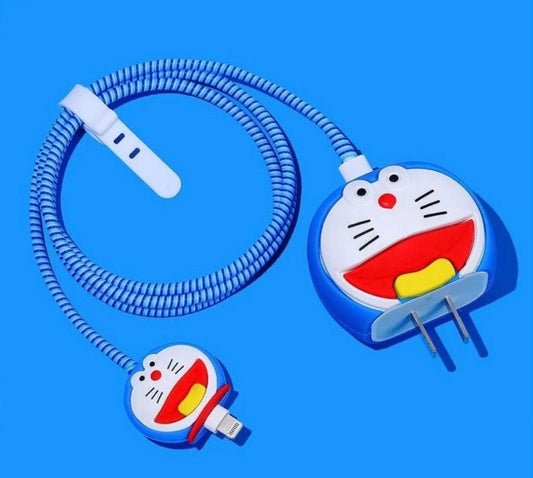 IPhone 18W 20W 3d Silicone Cartoon Charger Protective Case –Doreamon