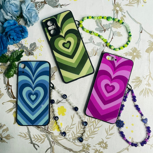 New Y2K series glass phone cases with Charm
