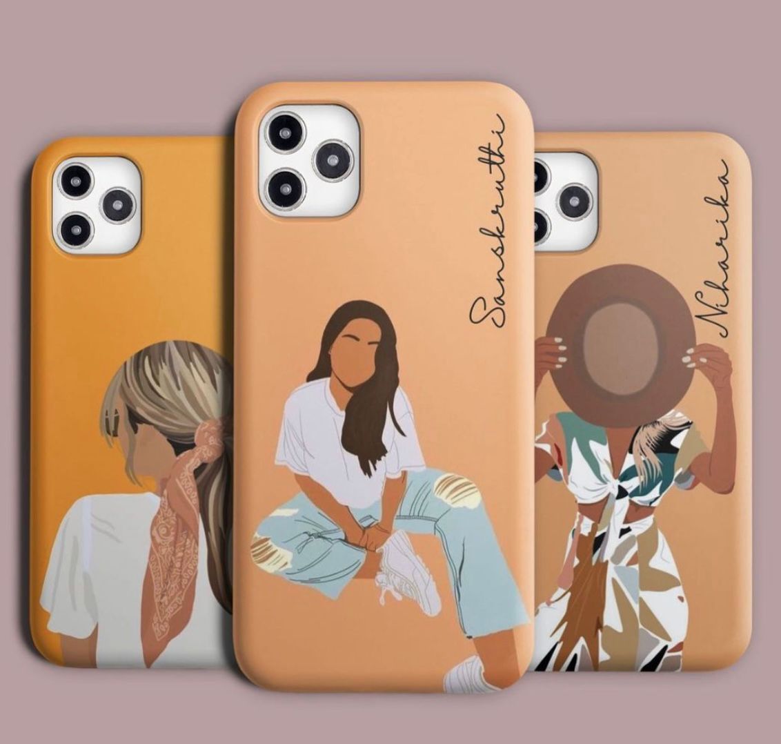 Illustrative Girls customised name phone case