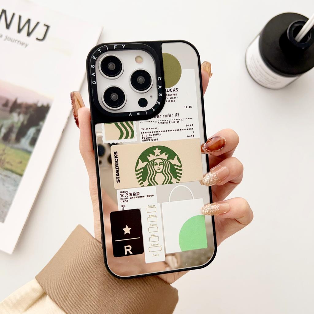Luxury Branded Mirror Phone case for Coffee Lovers (Only For iPhones)