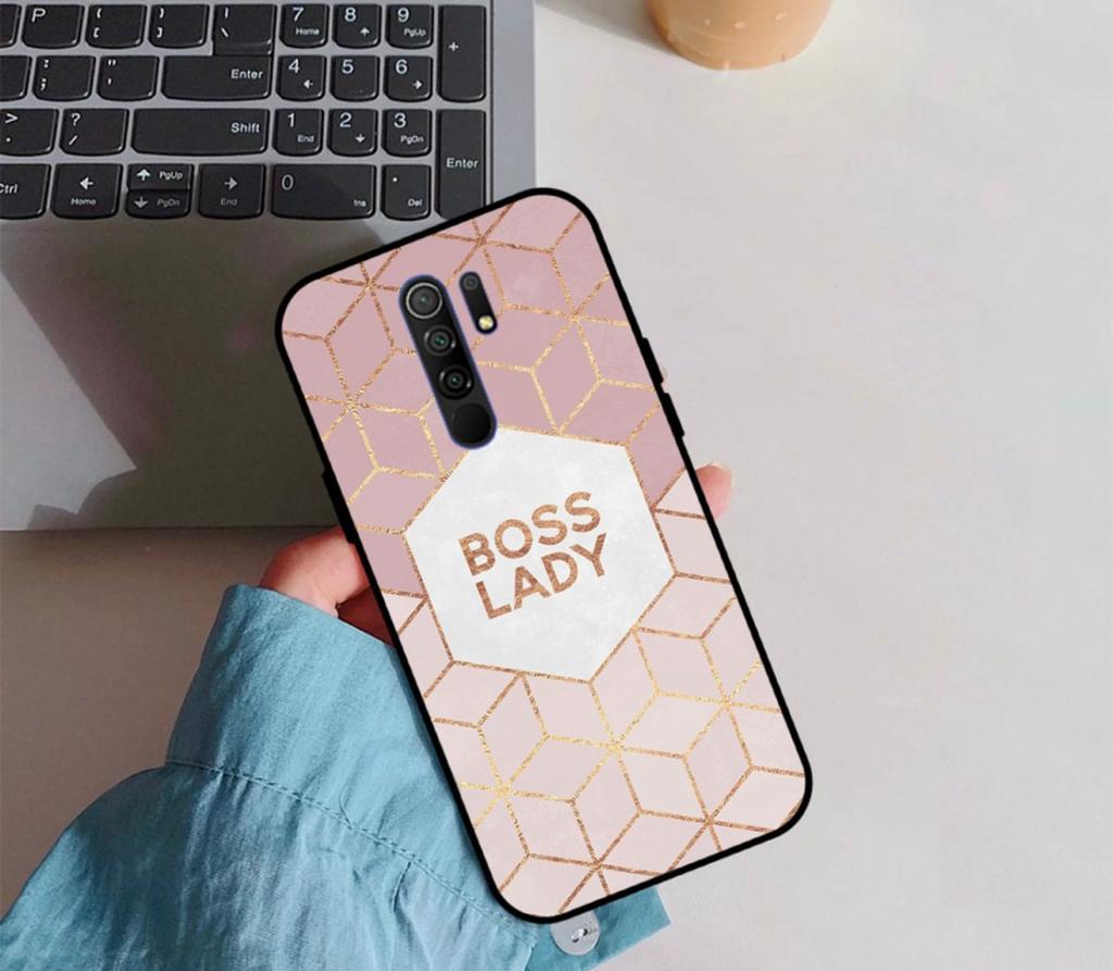 Boss Lady Geometric pattern Glass Phone case