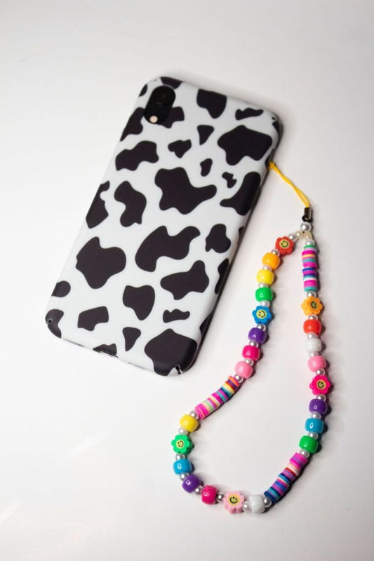 Cow Print glass cases with Charm